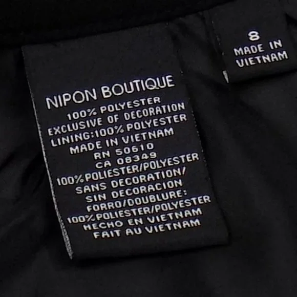 Nipon Boutique "Garden Oasis" 2-Piece Business Suit Black Size 8 NWT - Picture 15 of 16